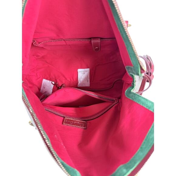 Dooney & Bourke En The Smith Bag JQ820 Brown Red Logo Tote NWT $268 - Picture 11 of 12